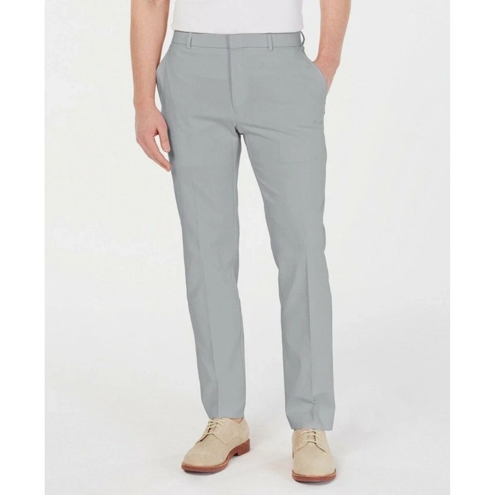 Tommy Hilfiger Mens‎ Modern fit Dress Pants 36W 29L Light Grey Stretch